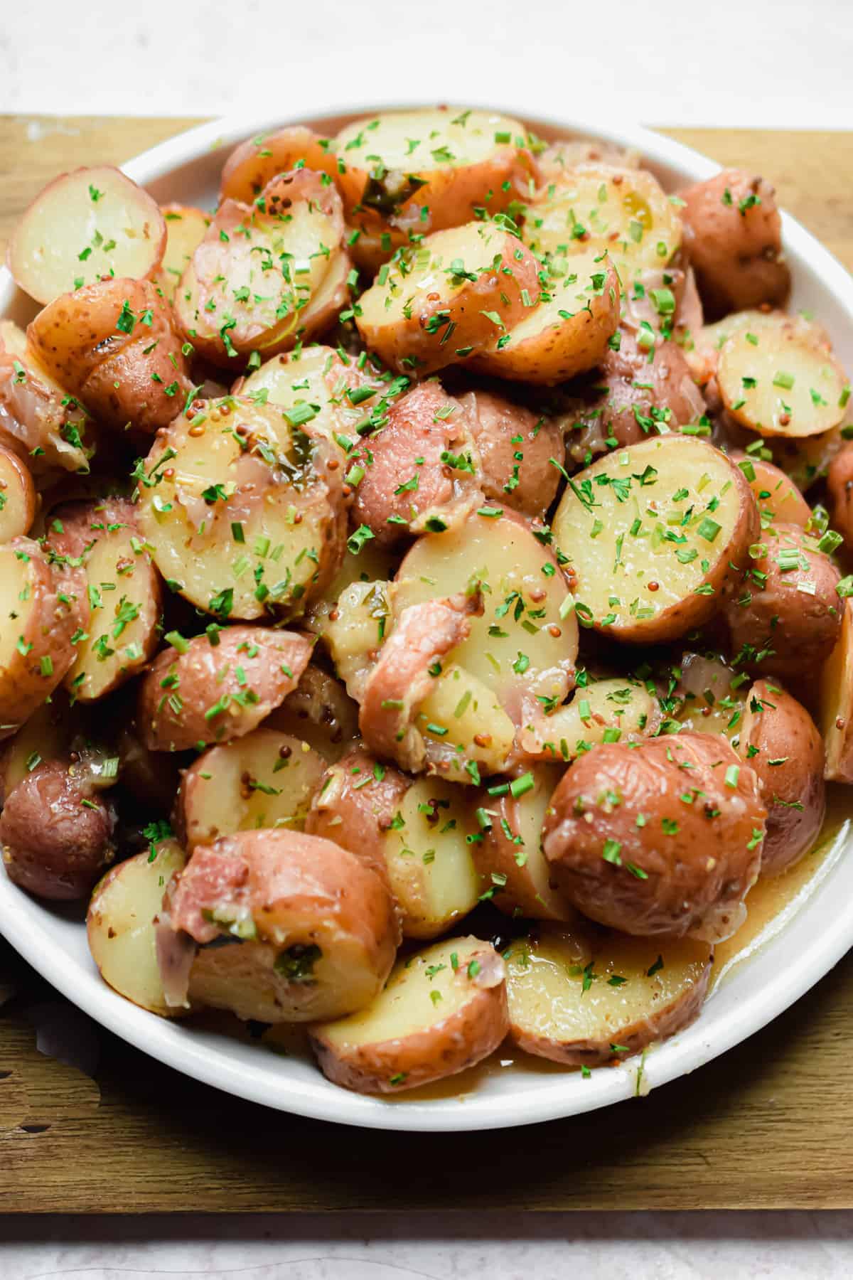 baking dish with instant pot german potato salad