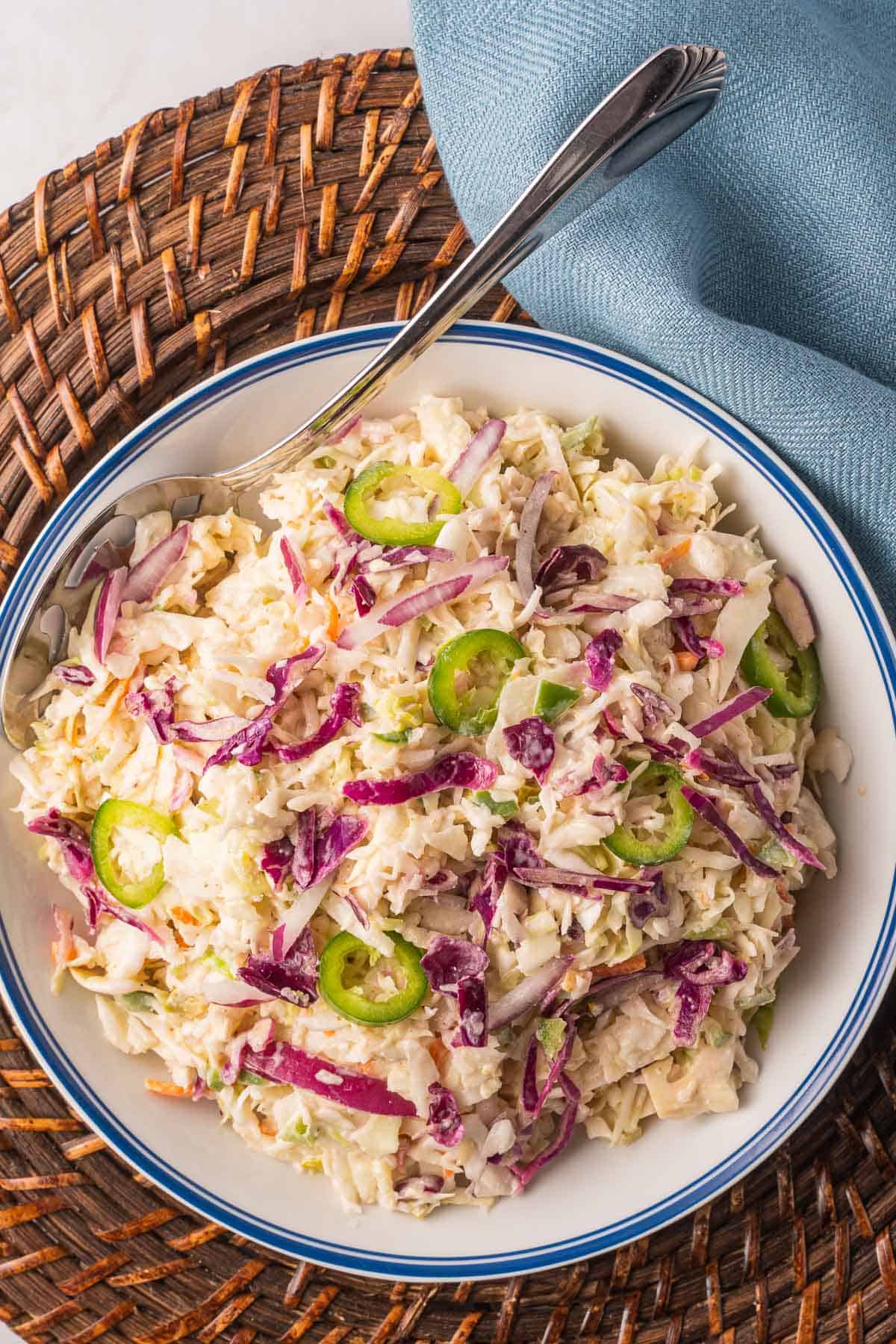 easy cajun salad in a bowl.