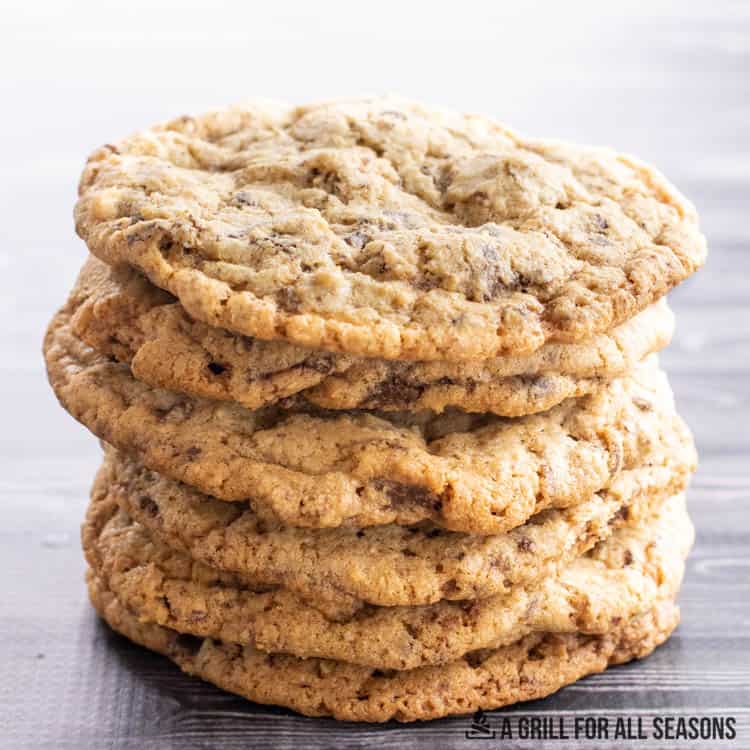 stack of smoked cookies.