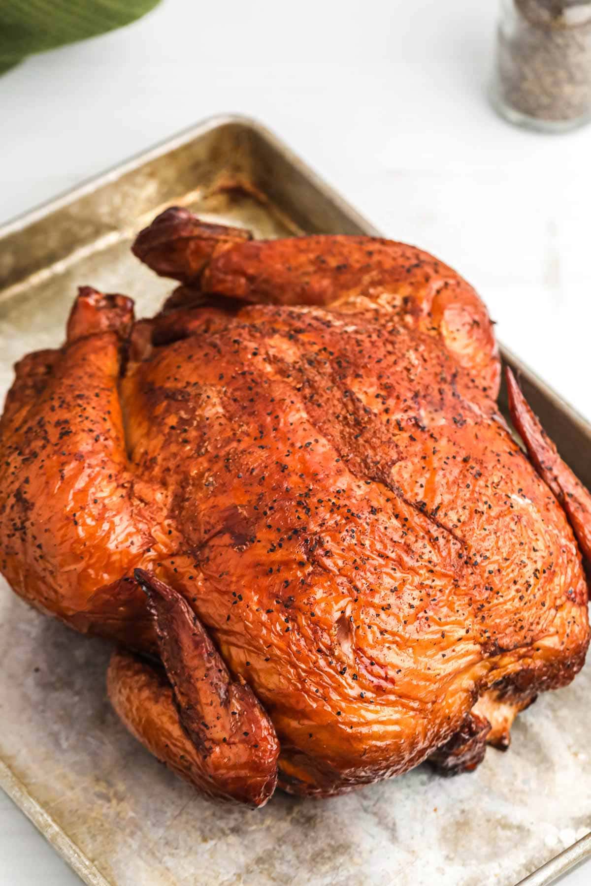 smoked whole chicken.