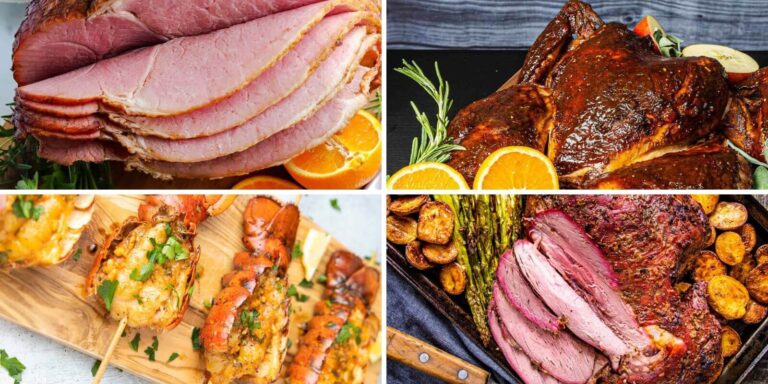 smoked christmas recipes collage.