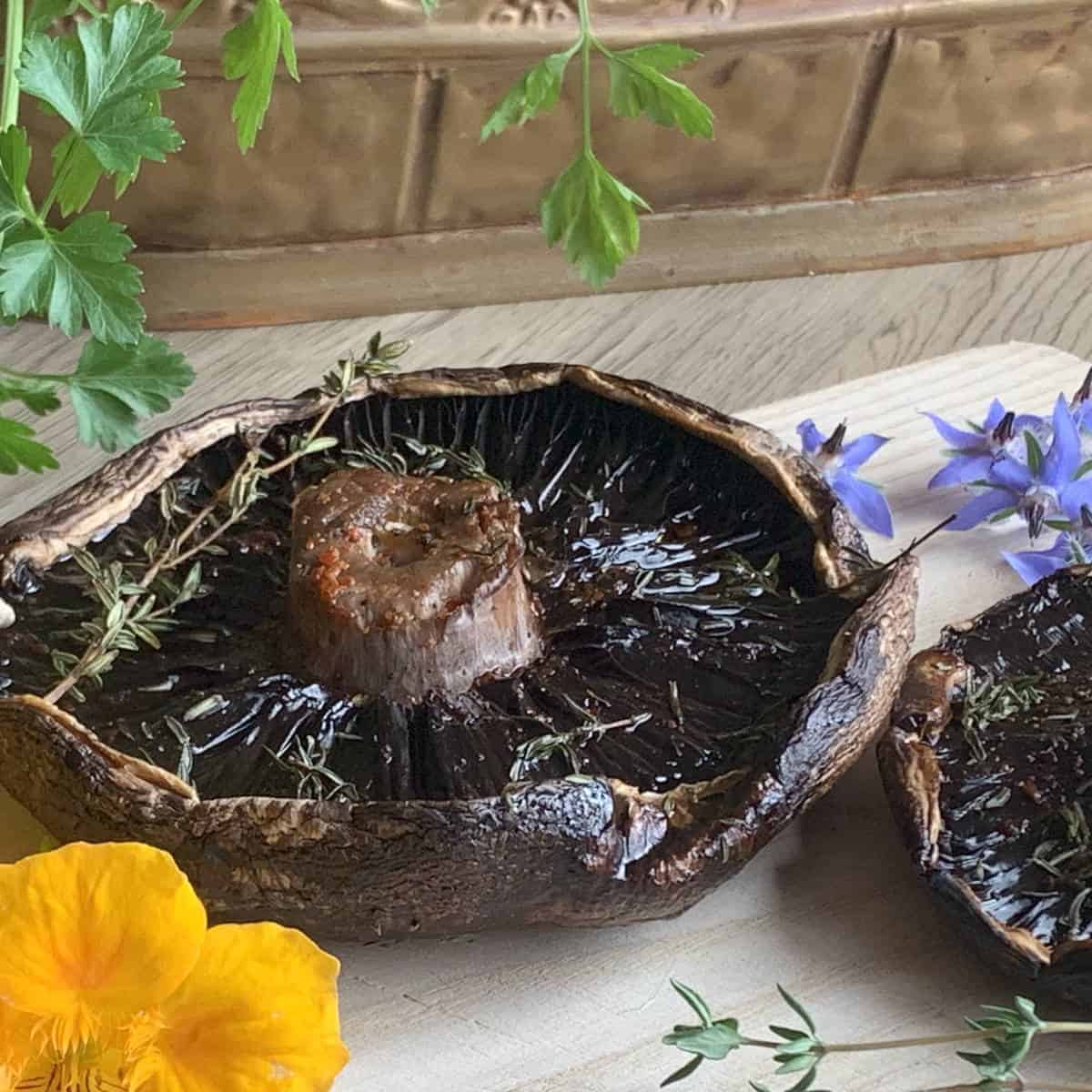 smoked portobello mushrooms.