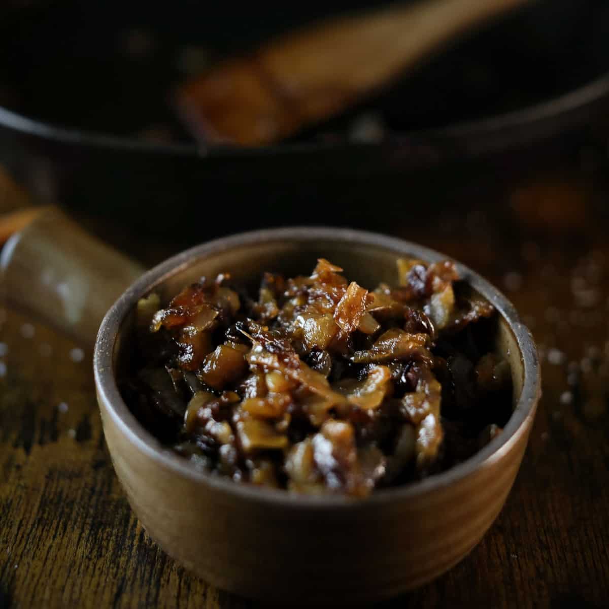 smoked onions in bowl.