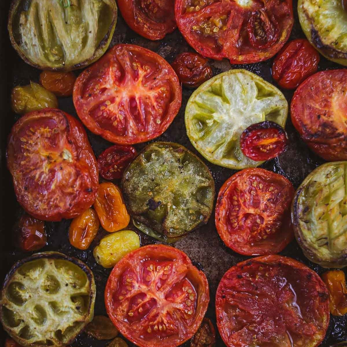 smoked sliced tomatoes.